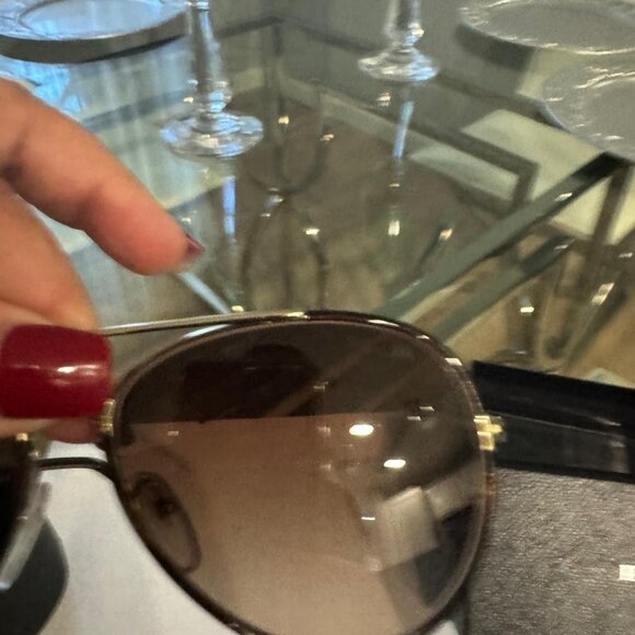 Prada PR 66XS 2AU6S1 Havana Metal Round Sunglasses Brown Gradient Lens - Picture 10 of 10